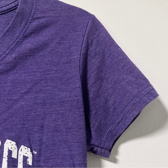 TCU Horned Frogs Fanatics Purple Fitted V-Neck Tee Women’s Size Small Collegiate - Picture 5 of 13